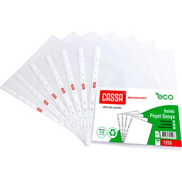 Cassa Eco Delikli Poşet Dosya 100'lü 30 Micron