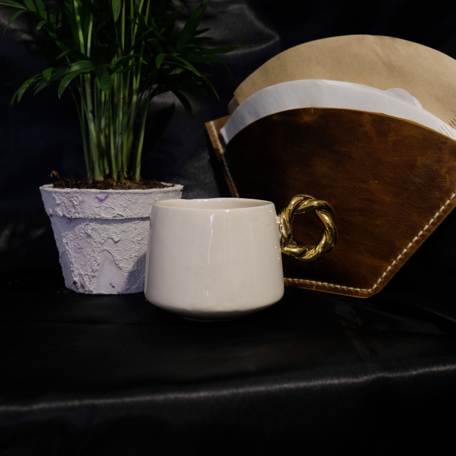 Seramik Mug Kupa Nazar Boncuğu Figürlü El Yapımı 24K Altın
