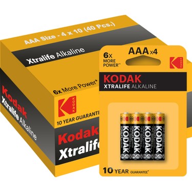 Kodak Xtralife Alkaline İnce Kalem Pil AAA 4lü