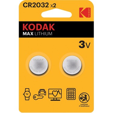 Kodak Lithium Button Cell Cr2032 Pil 2li