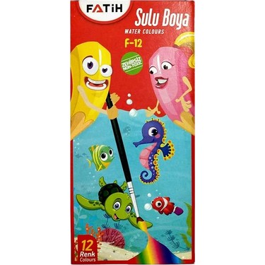 Fatih Suluboya 12 Renk F-12 Büyük Boy