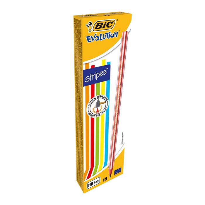 Bic Evolution Stripes Kurşun Kalem 12li Kutu