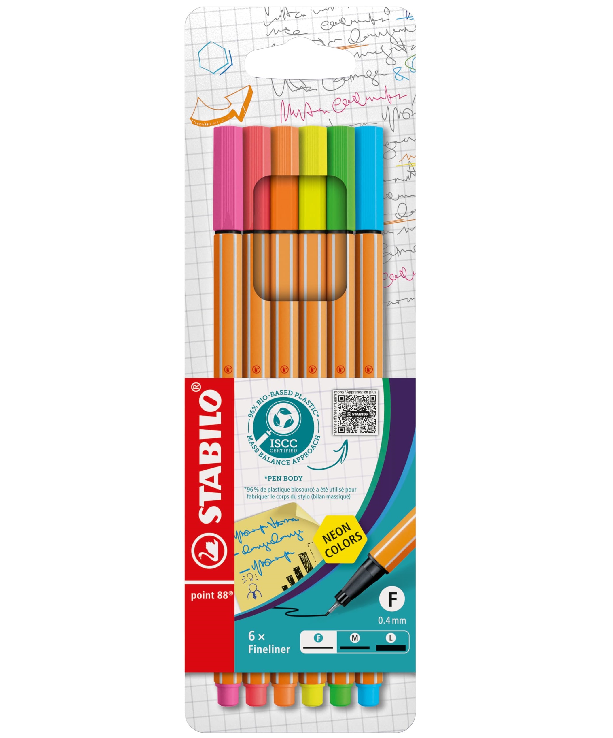 Stabilo Point 88/6 İnce Uçlu Keçeli Kalem 0.4mm 6 Renk