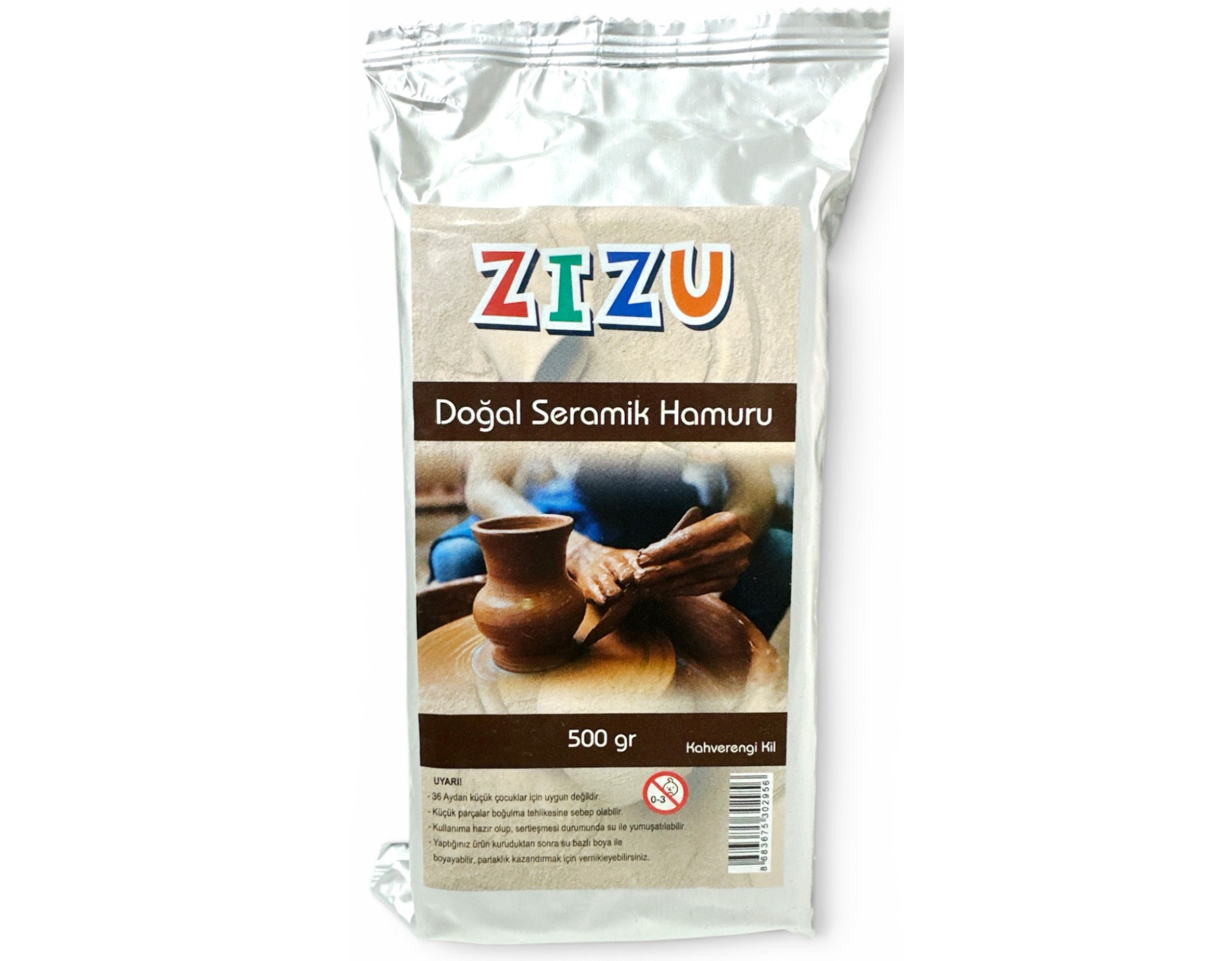 Zizu Seramik Kil 500gr Kahverengi