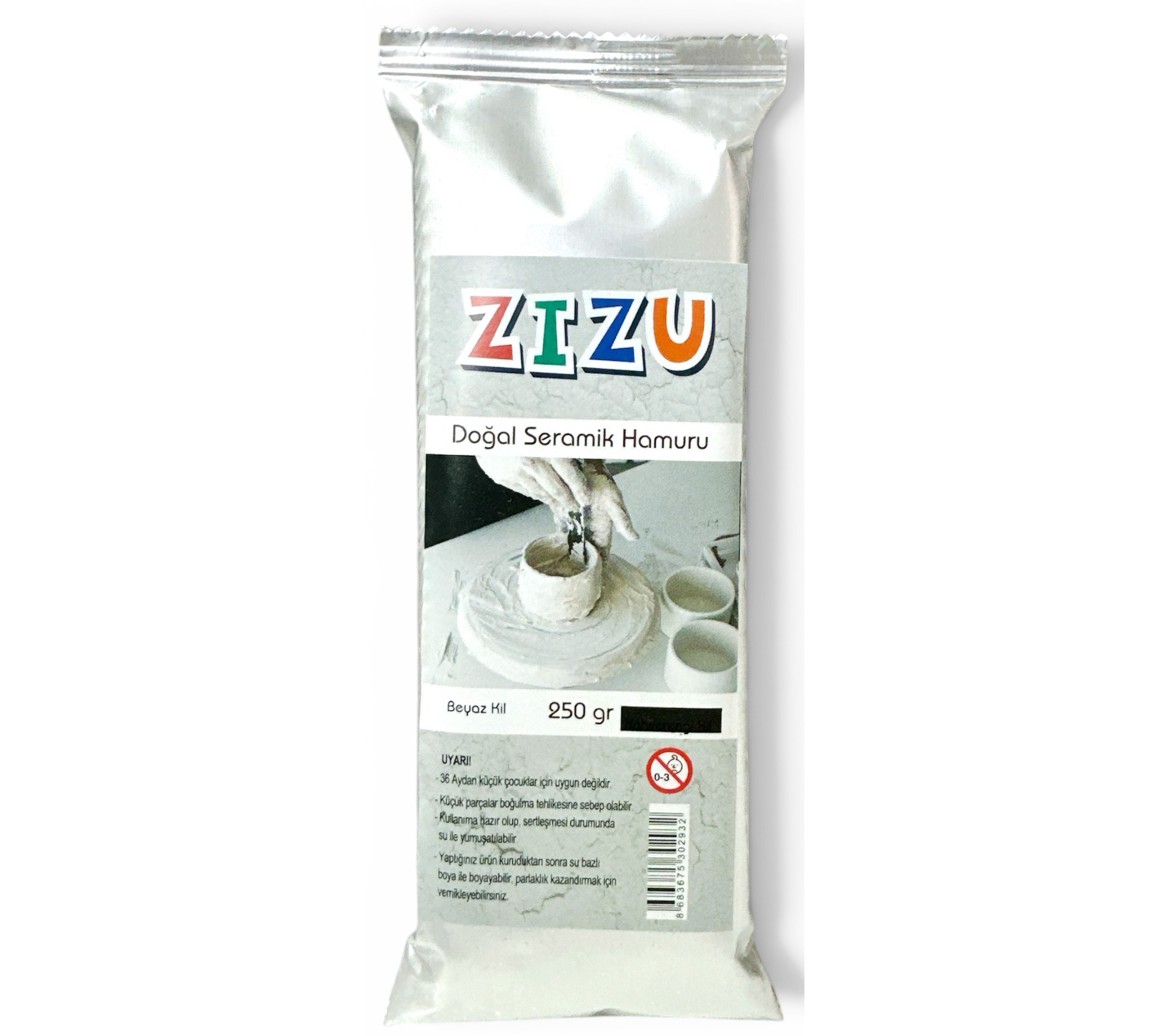 Zizu Seramik Kil 250 gr Beyaz