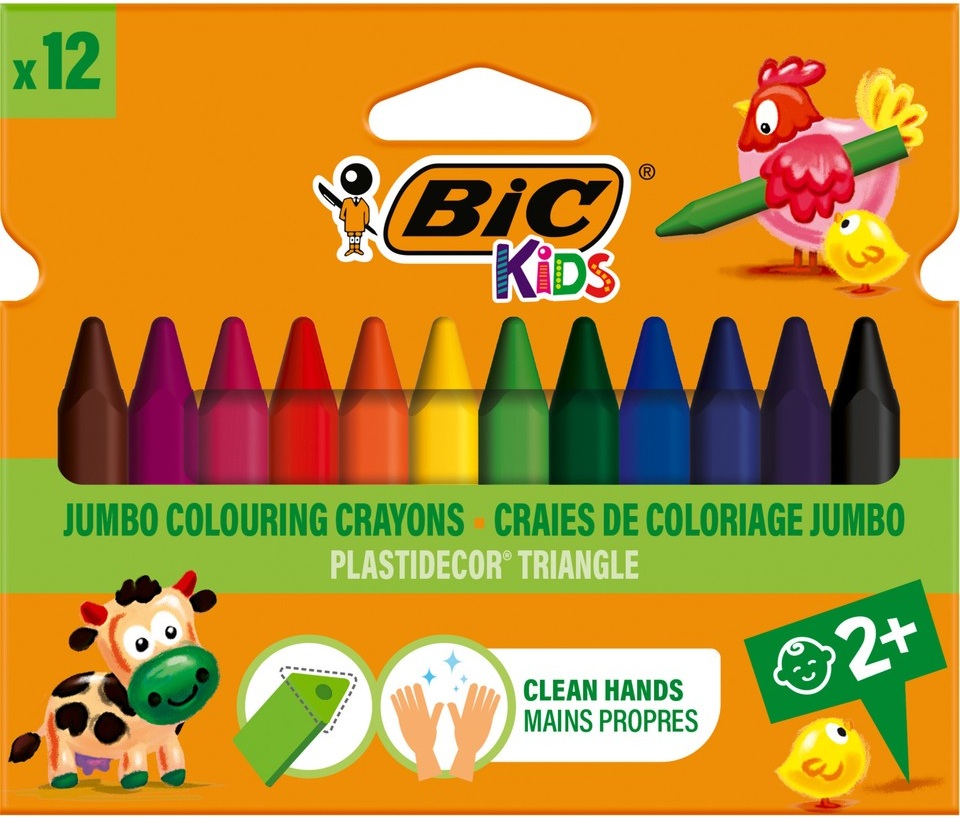 Bic Kids Jumbo Silinebilir Pastel Mum Boya 12 Renk