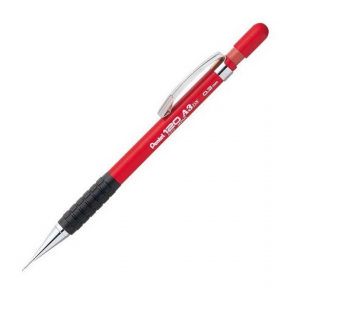 Pentel 0.3 mm - Genel Kullanım İçin, Tutaçlı Versatil Kalem Kırmızı